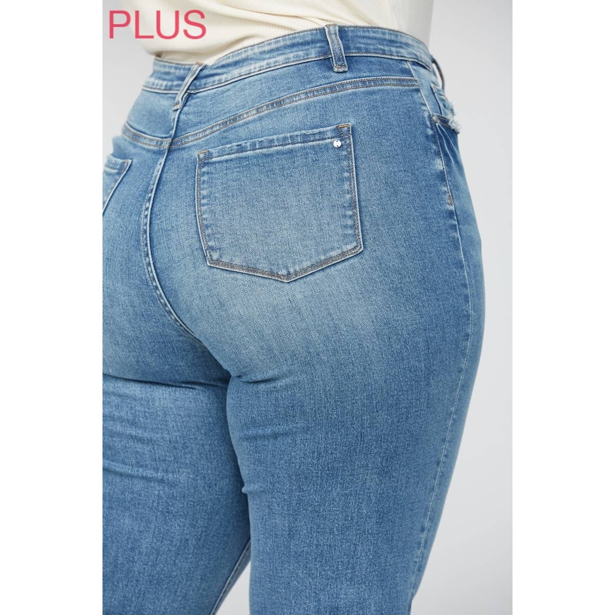Plus Super High Rise Straight Leg Jean