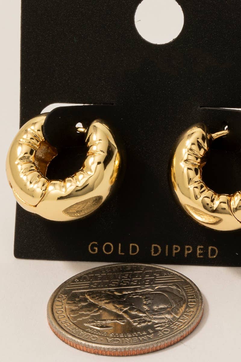 Wide Hinge Hoop Earrings