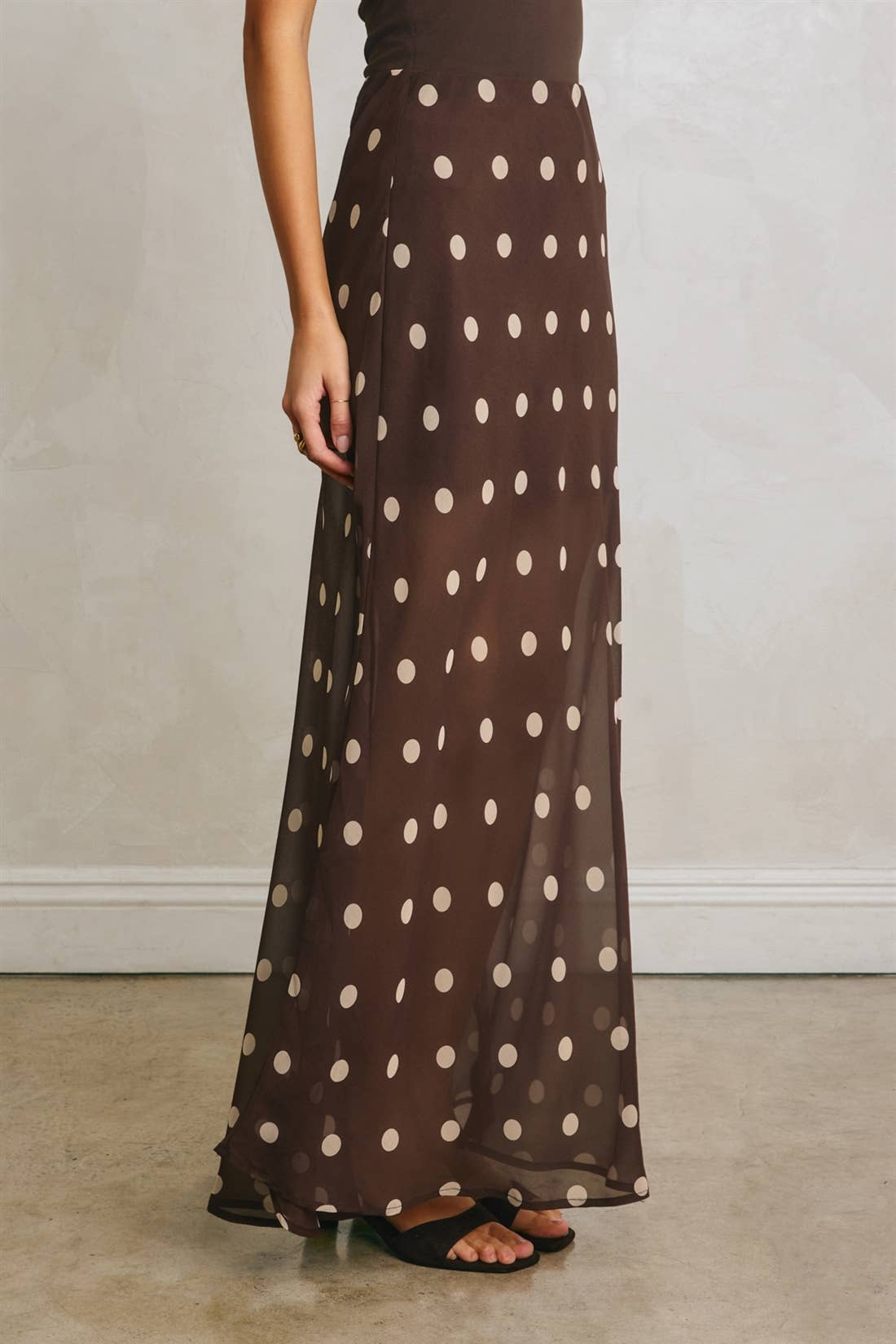 Polka Dot Maxi Skirt