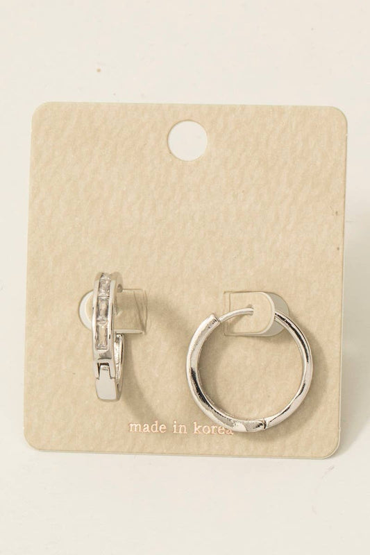 Baguette Hoop Earrings