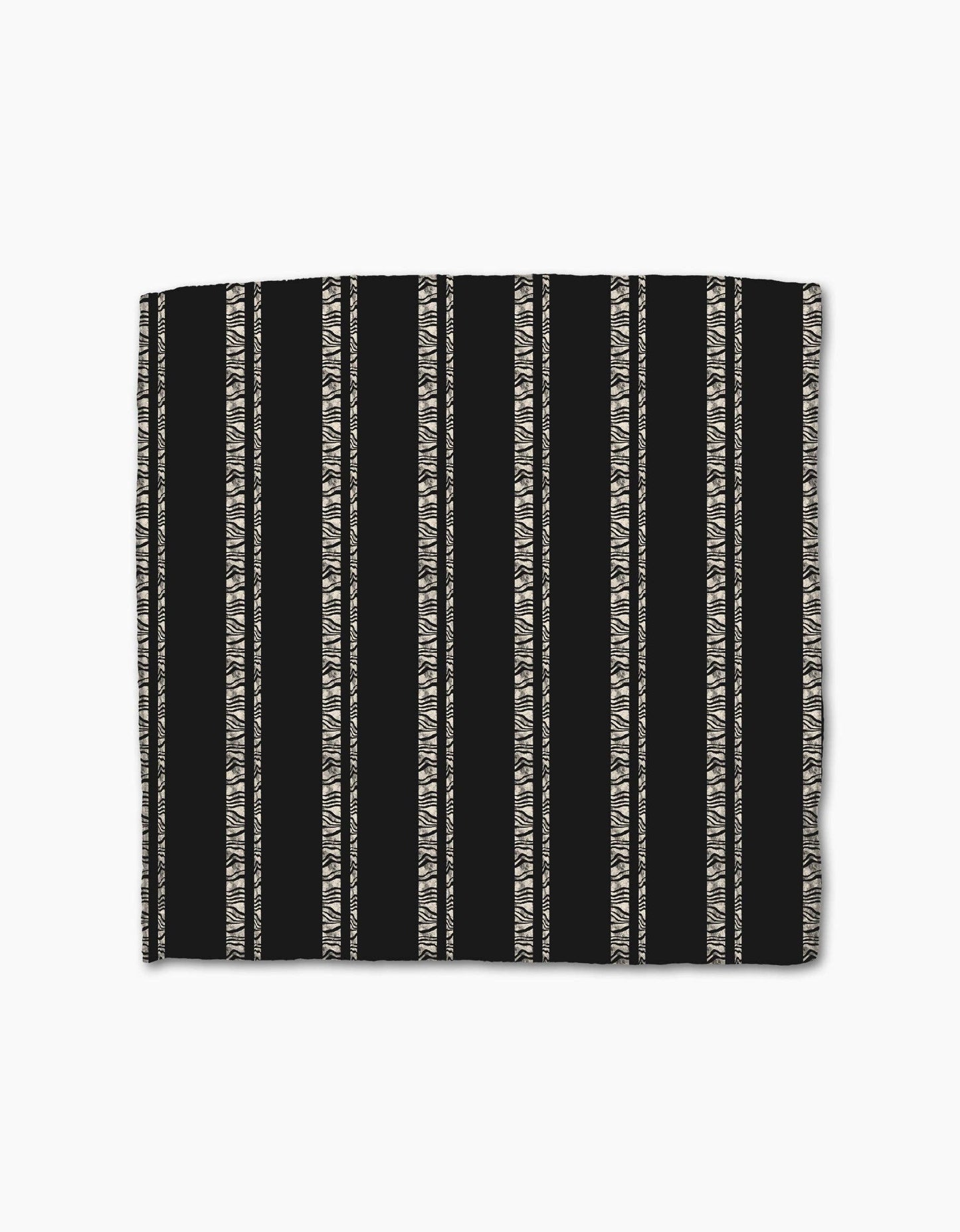 Zebra Pin Stripe Black Dishtowels