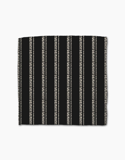 Zebra Pin Stripe Black Dishtowels