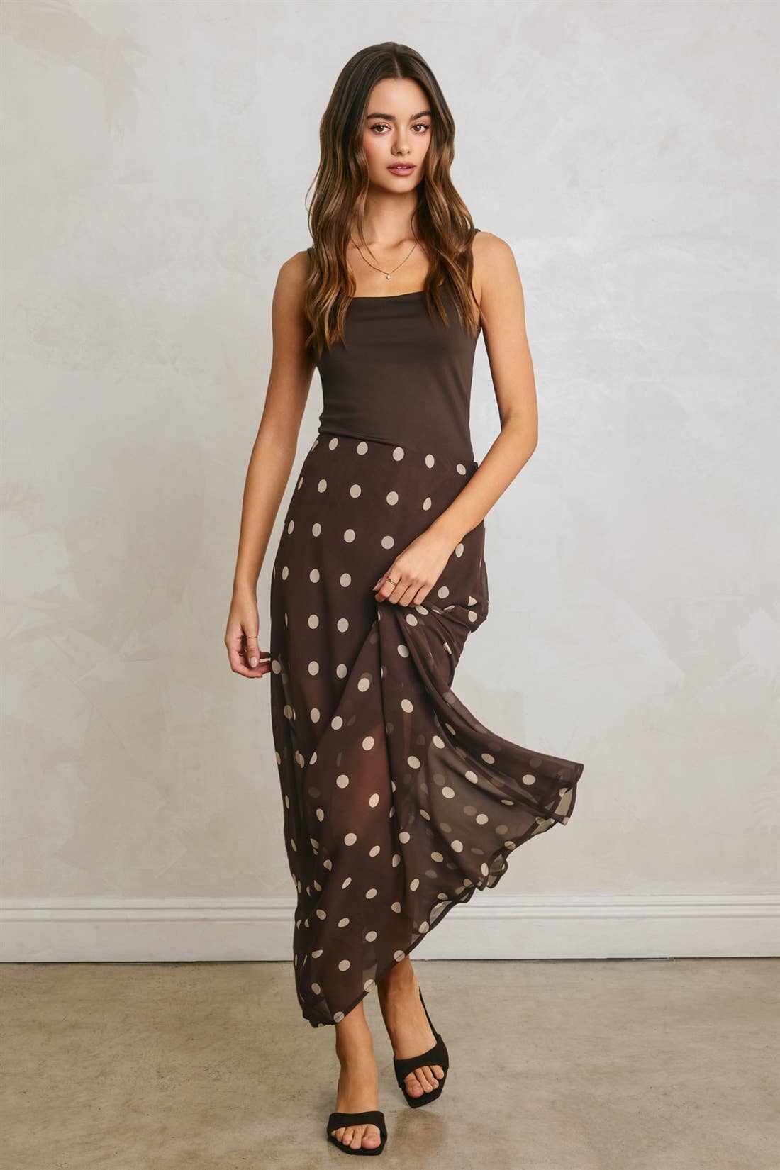 Polka Dot Maxi Skirt