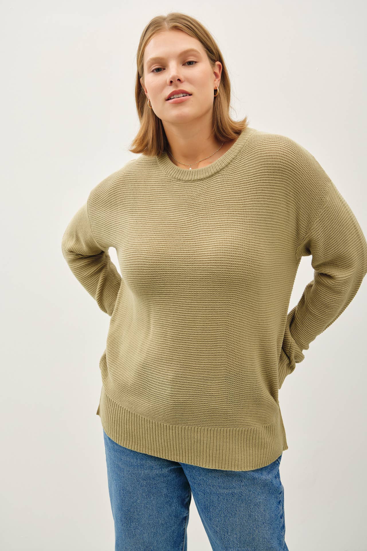 Plus Basic Spring Sweater