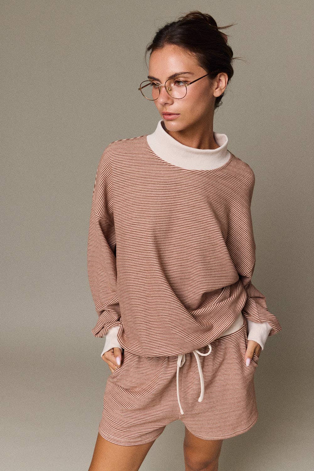 Cozy Cabin Stripe Short Set *SOLD AS SET*