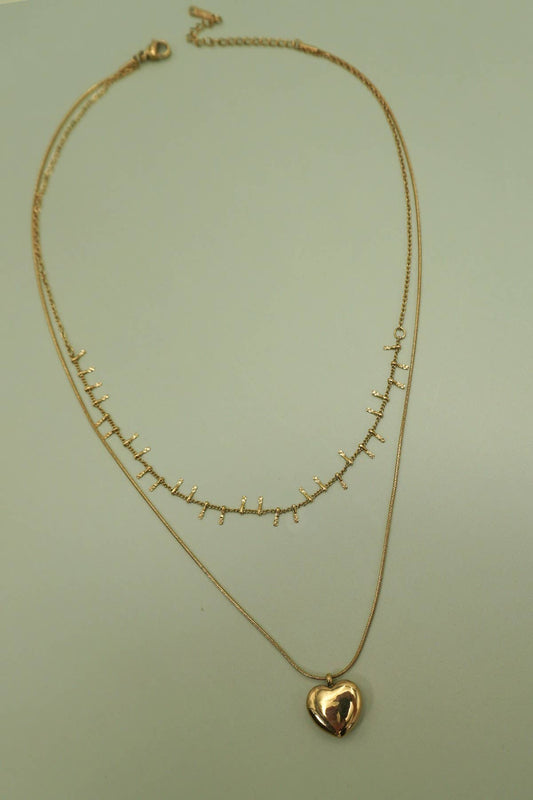 18K Stainless Steel Tarnish-Free Layered Necklace