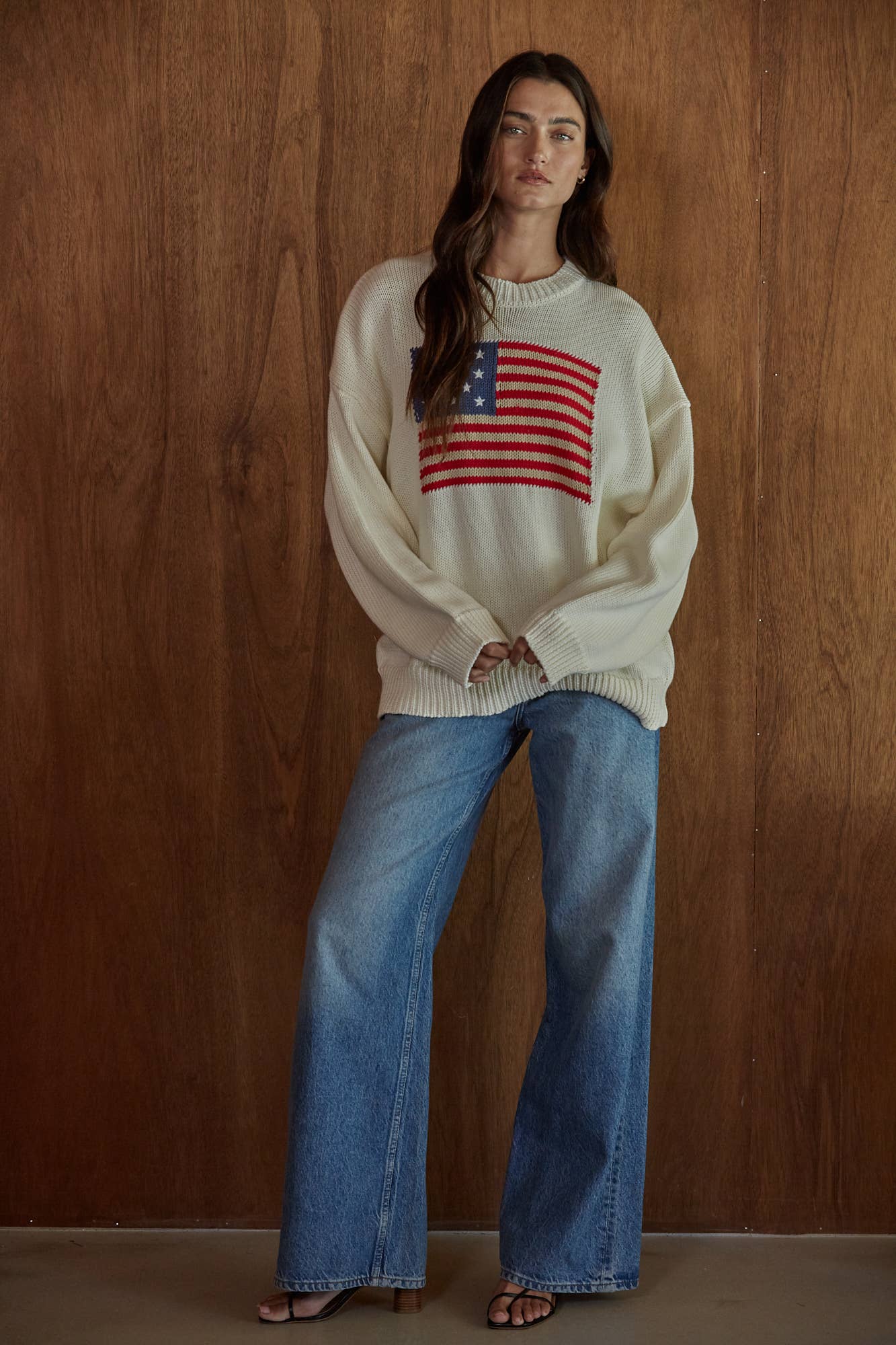 American Flag Pullover Top