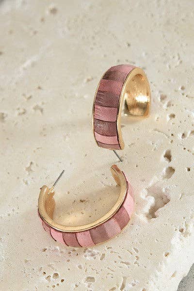 Harper Two-Tone Hoop Earrings