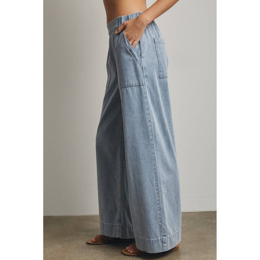 Wide Leg Denim Pants