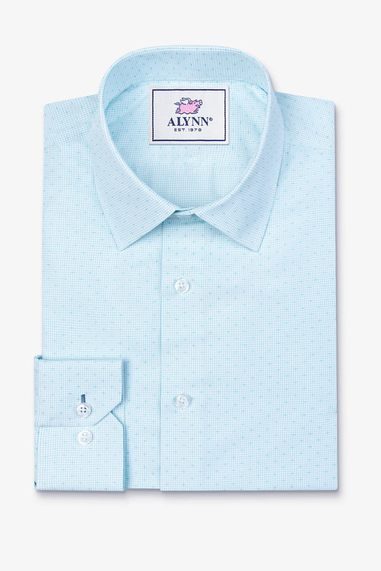 Evan Slim Fit Aqua Blue Men's Dress Shirt
