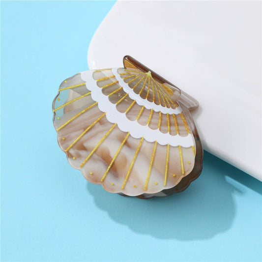 Marbled Seashell Hair Claw Clip