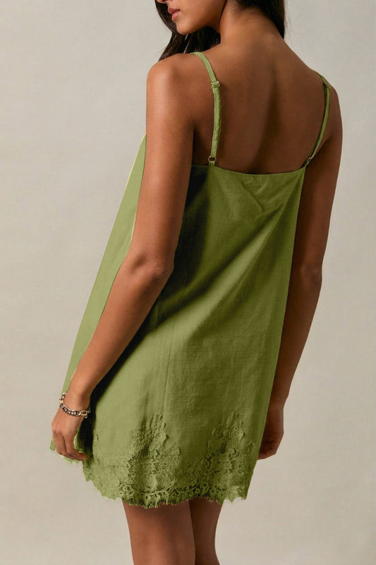 Olive Blossom Lace Dress