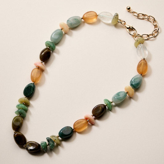 Organic Resin Bead Necklace