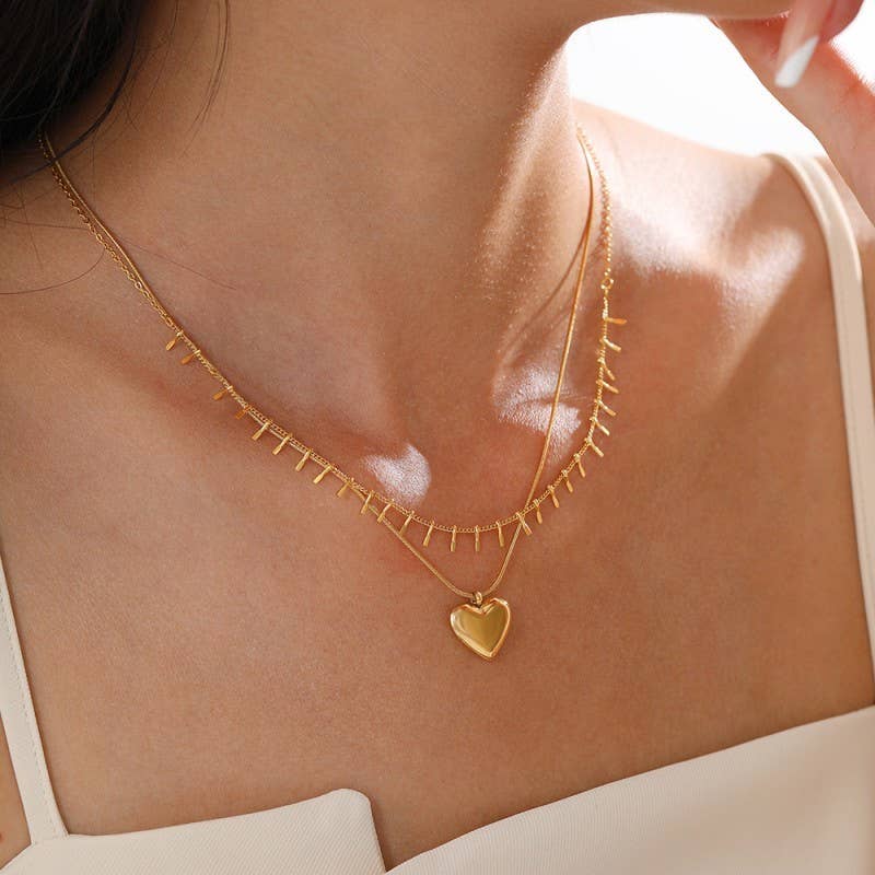 18K Stainless Steel Tarnish-Free Layered Necklace