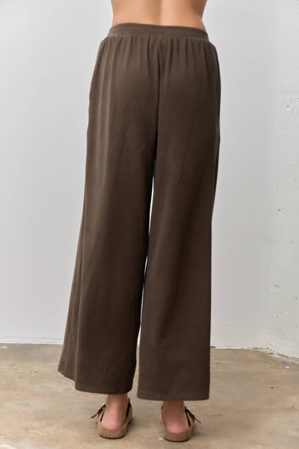 Plus Easygoing Micro-Stripe Pants