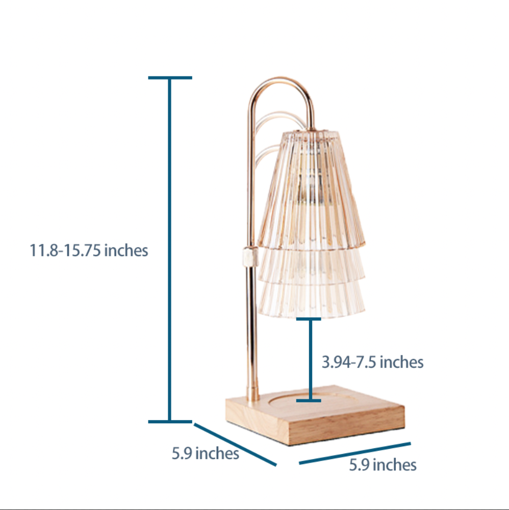 Fluted Glass Candle Warmer Lamp