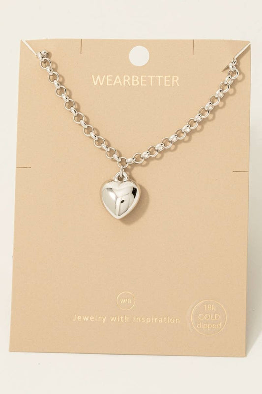 Heart Pendant Chain Necklace