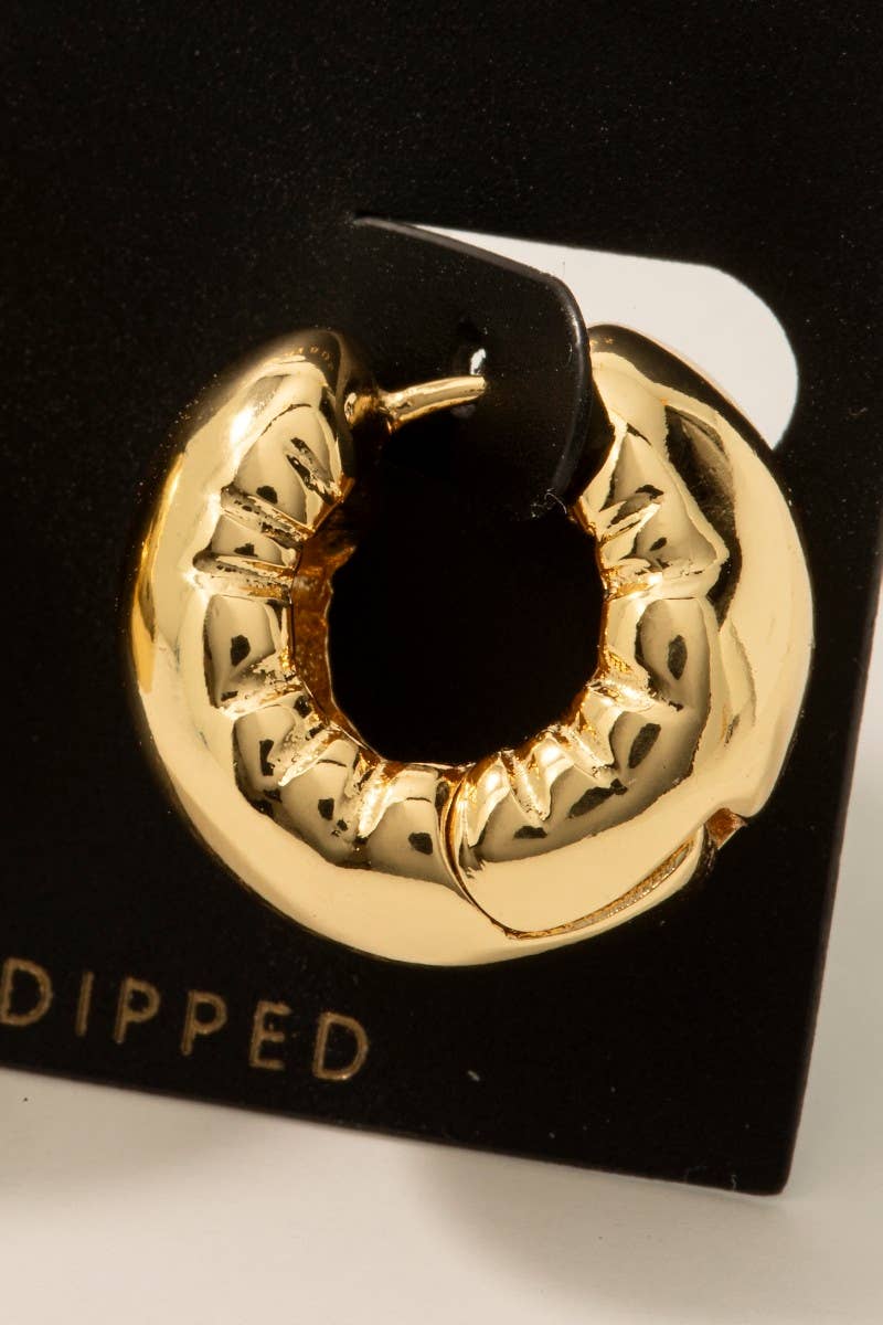 Wide Hinge Hoop Earrings