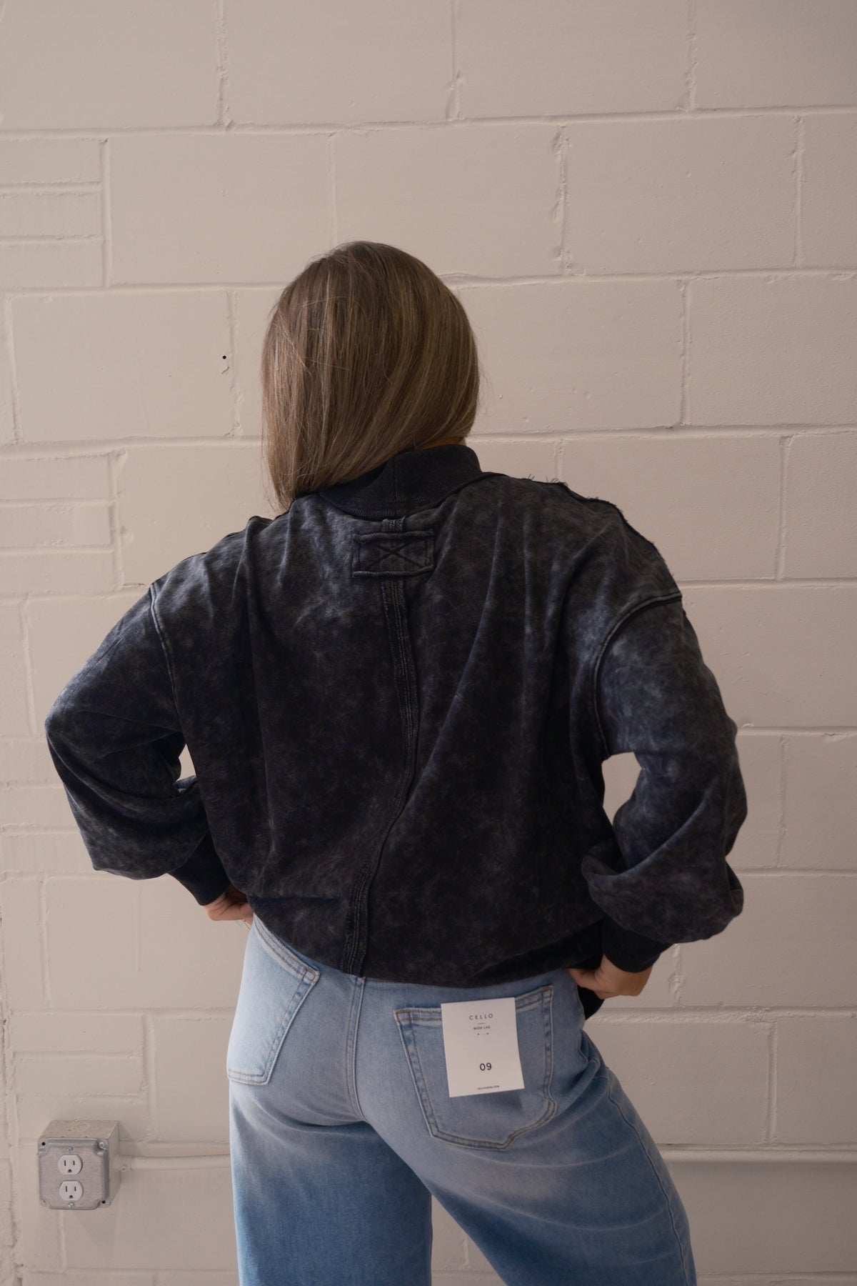 Vintage Wash Mock Neck