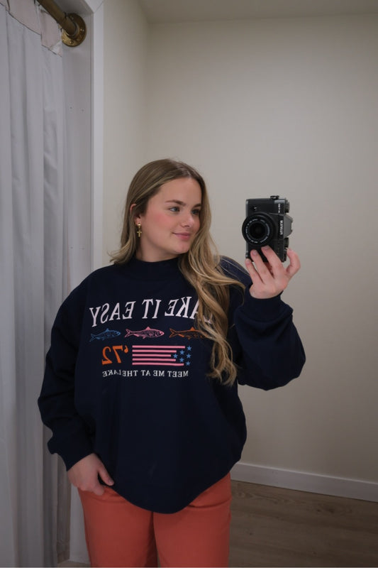 Lake It Easy Mock Neck