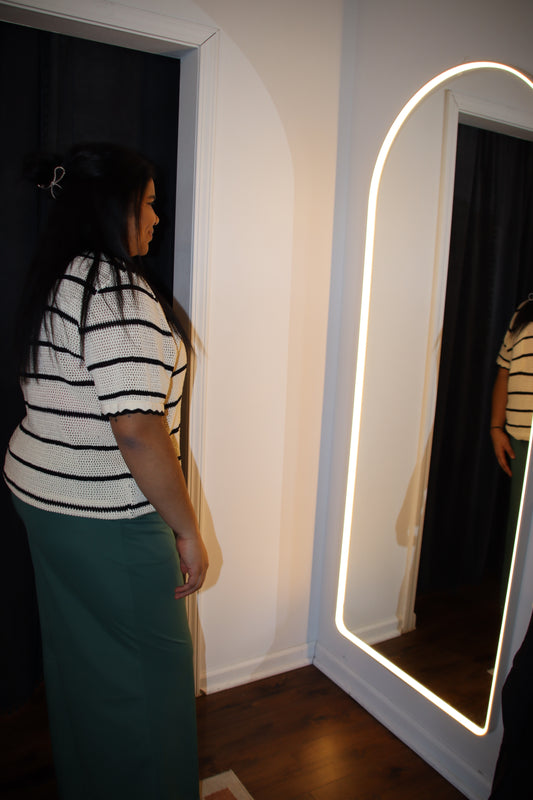 Plus Stripe Knit Top