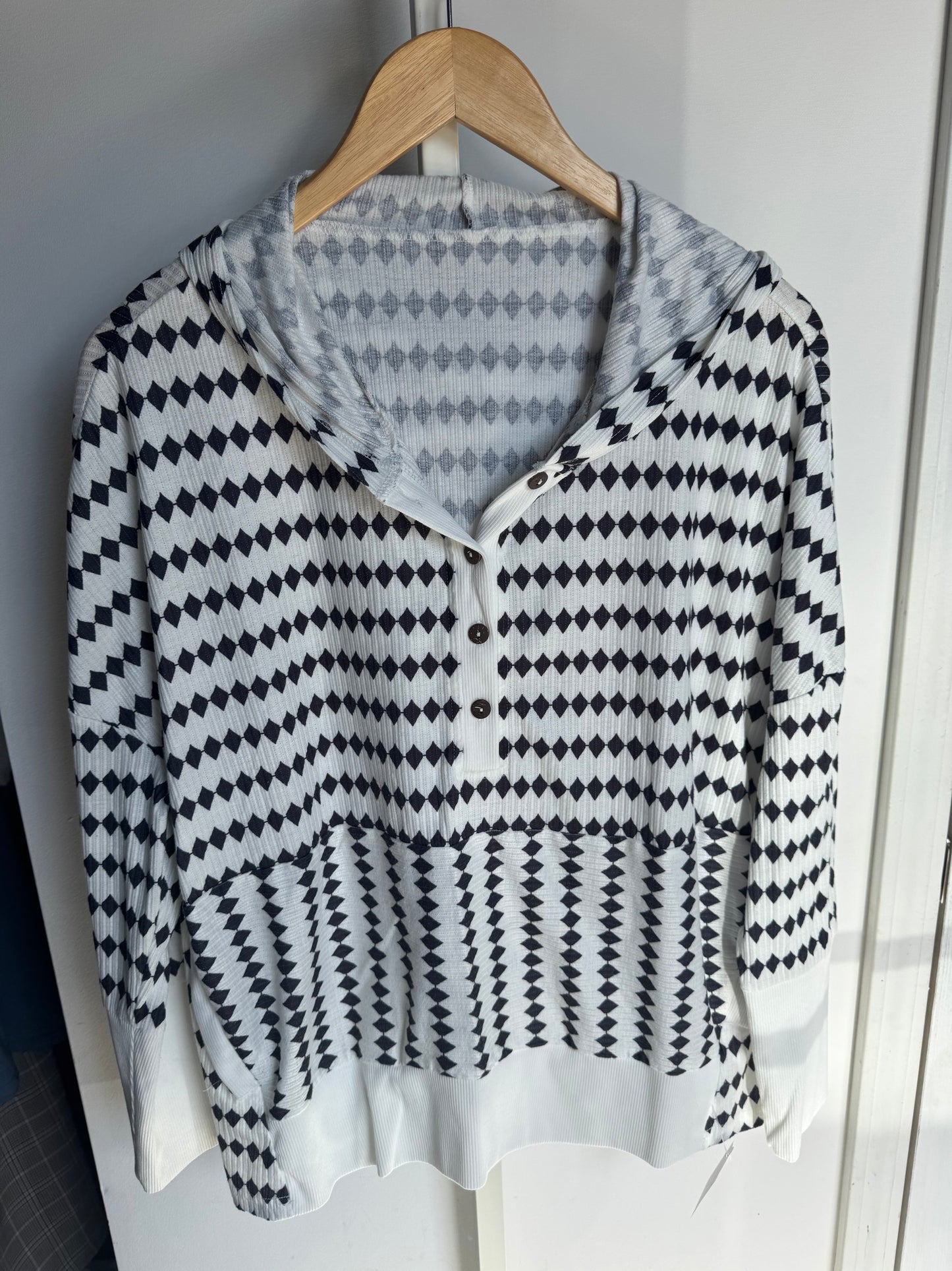 Black + White Hoodie