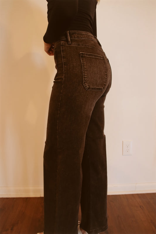 Mini Patch Pocket Wide Jeans – JBD