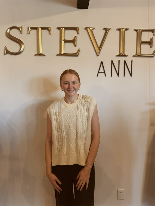 Cable Knit Side Tie Sweater Vest