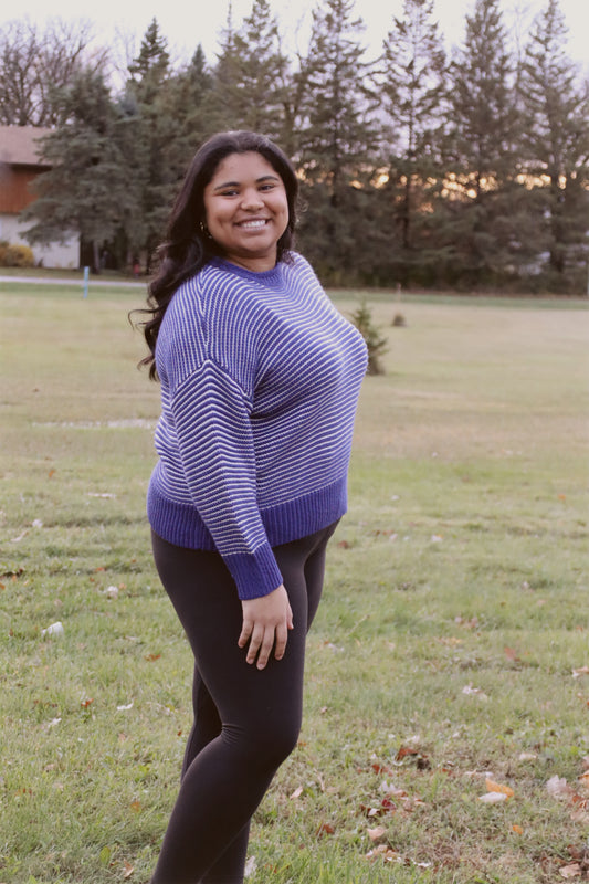 Plus Round Neck Knit Sweater