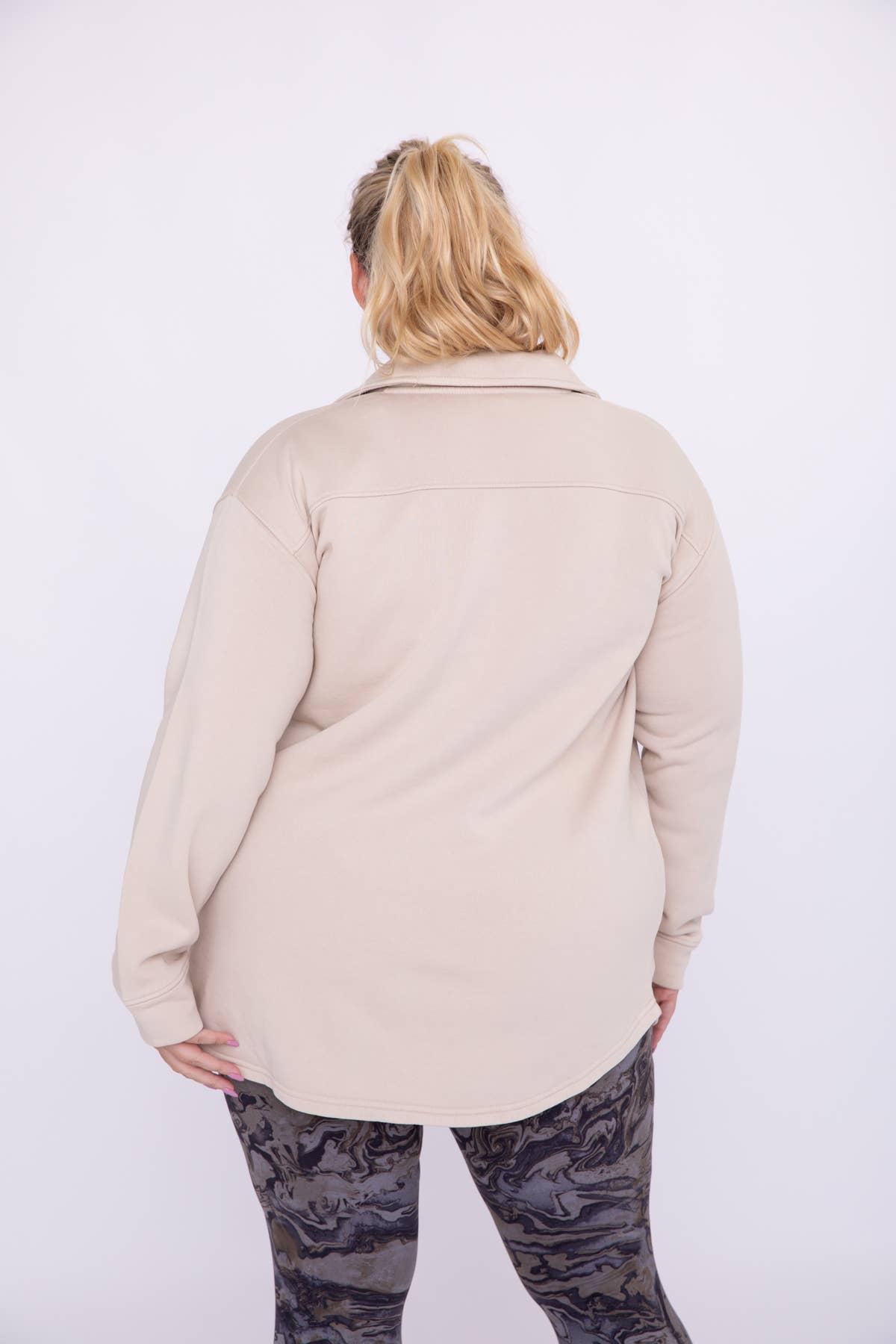 Plus Snap-On Shacket with Pockets