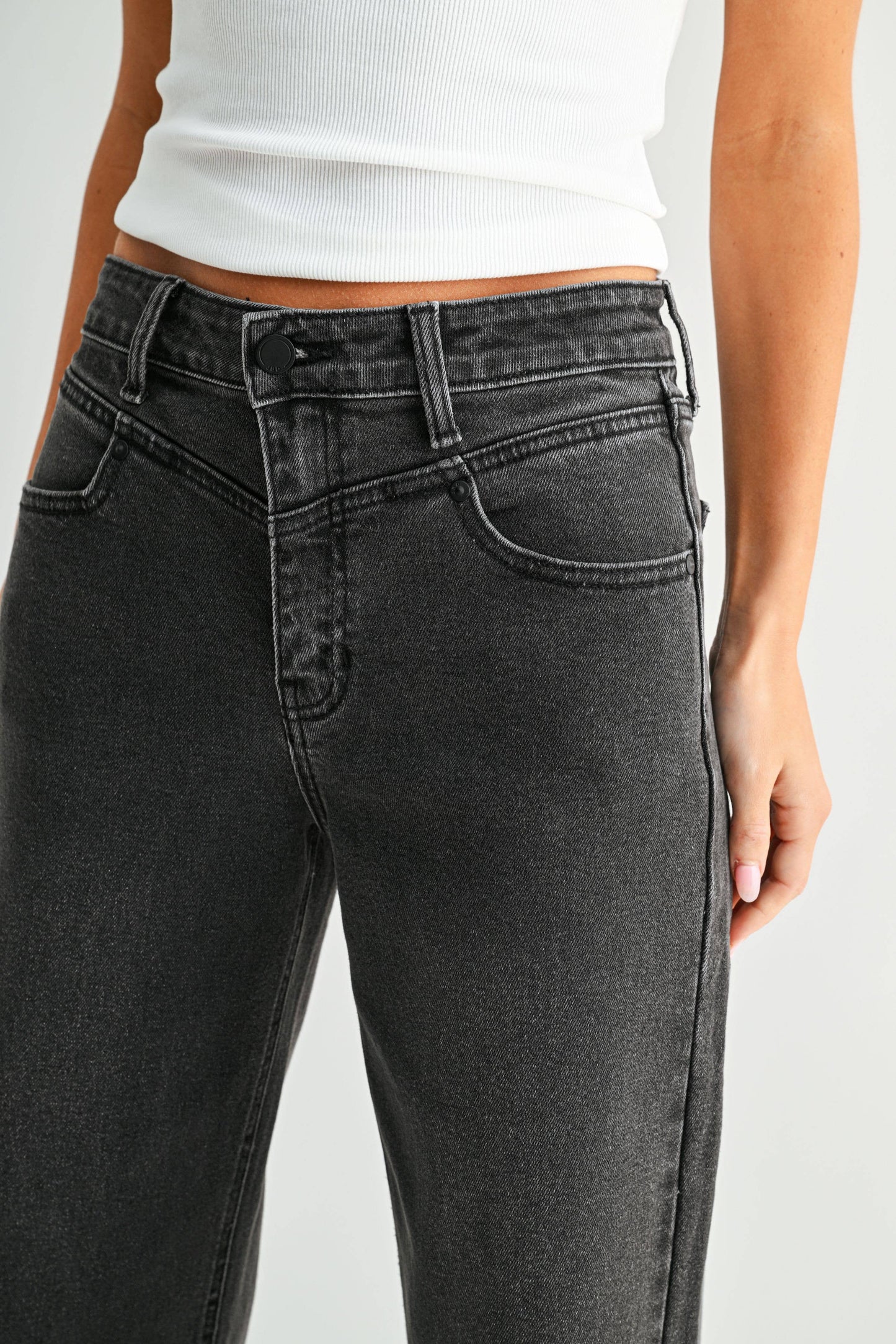 Washed Black Straight-Leg Jeans | JBD
