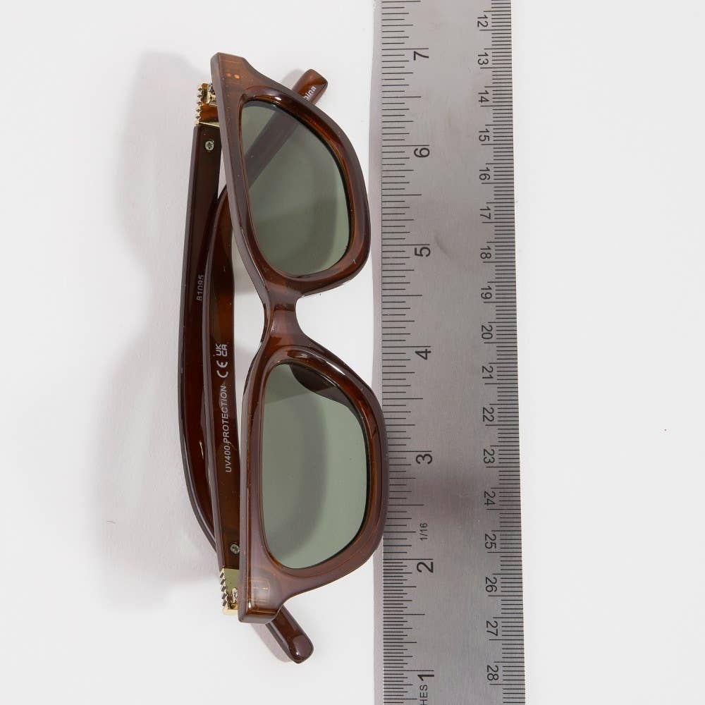 Wide Cat Eye Rectangle Sunglasses Set