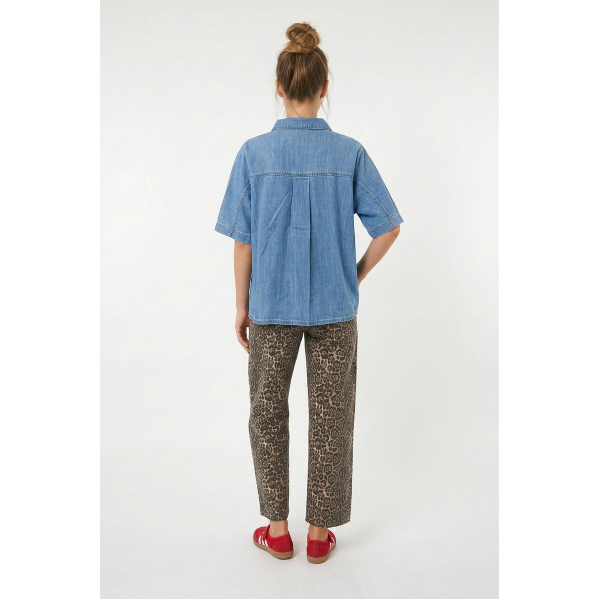 Everyday Denim Button-Up Top