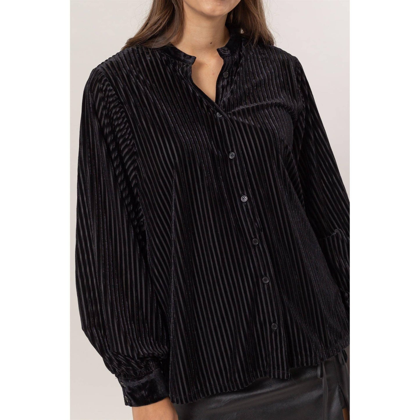 Velvet Striped Blouse | FINAL SALE