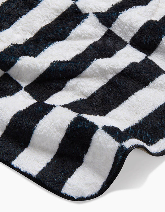 Long Check Plush Dog Towel