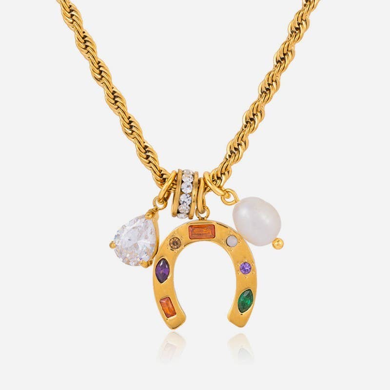 Lucky Charm Horseshoe Necklace