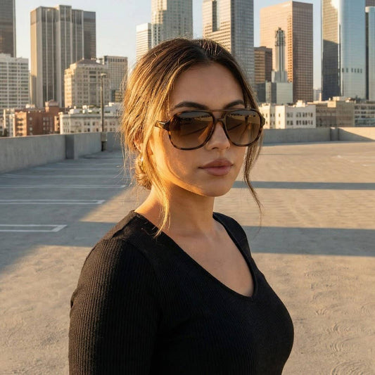 Modern Aviator Frame Sunglasses