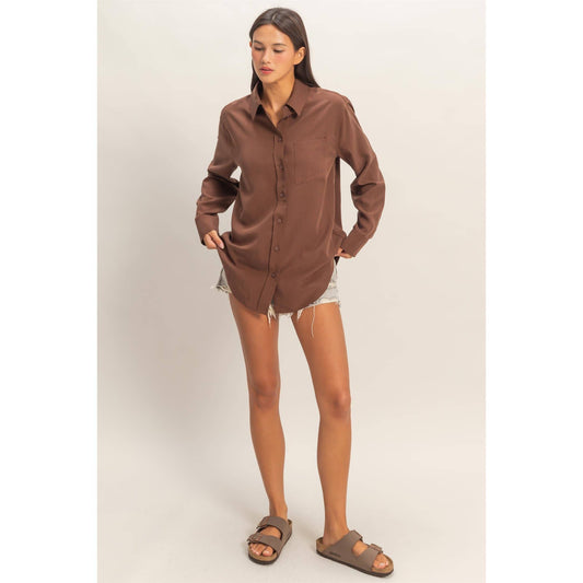 Desert Drift Linen Button-Up