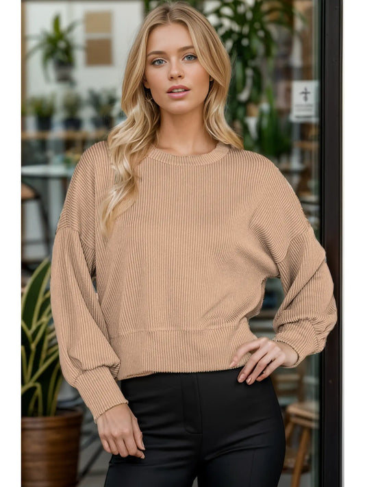 Wave Ribbed Long Sleeve | Shorter Length