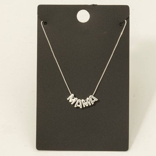 Gold Dipped Mama Letters Chain Necklace