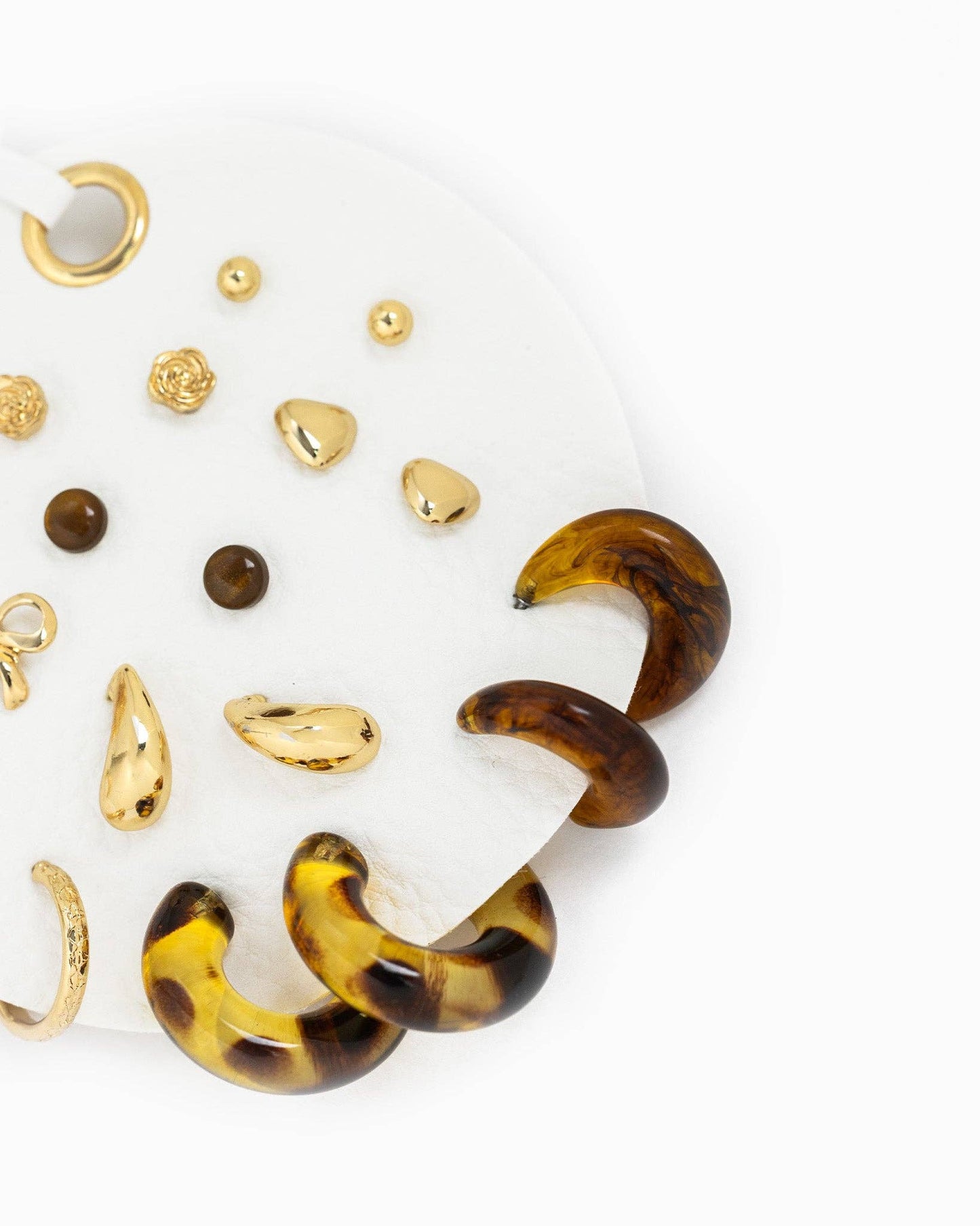 Leopard Resin Hoop Earrings | Set of 10