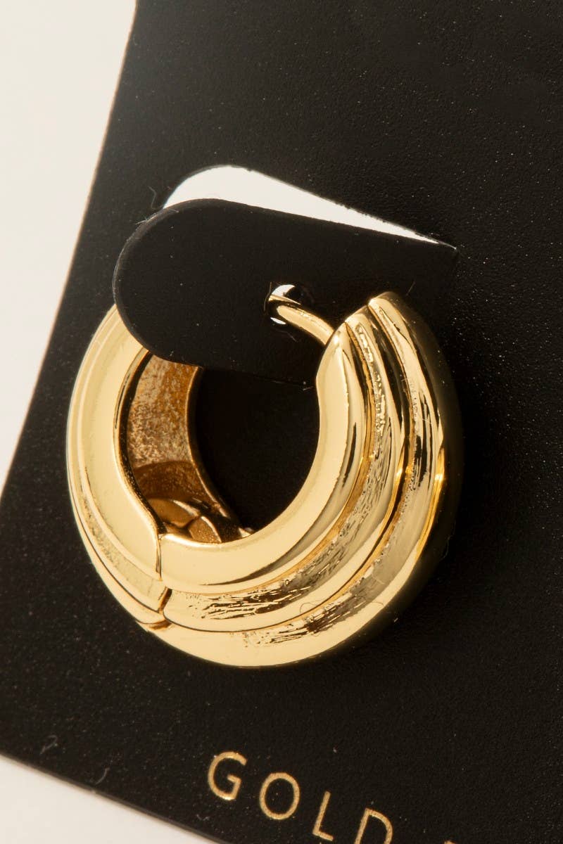 Ridged Hinge Hoop Earrings