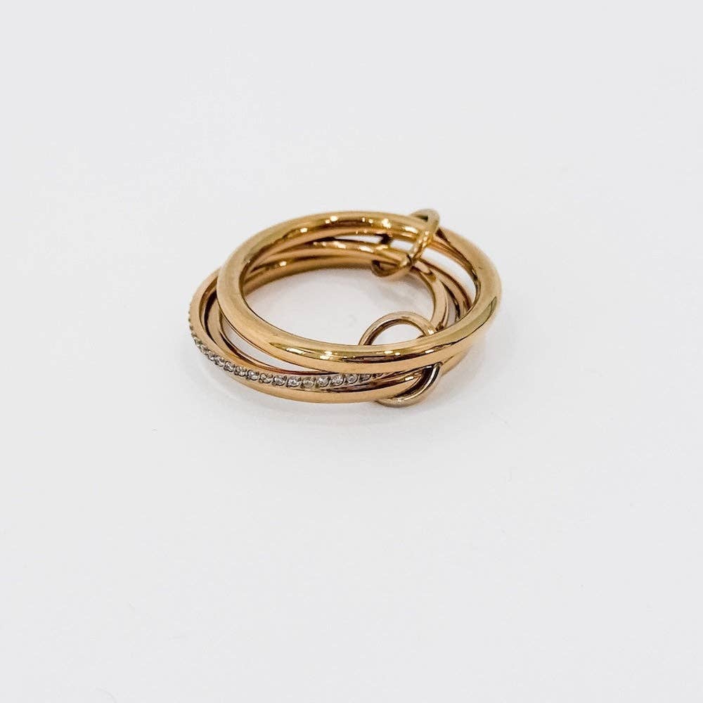Layered In Diamonds Ring - WATERPROOF