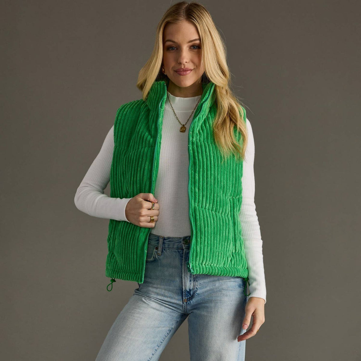 Green Corduroy Vest