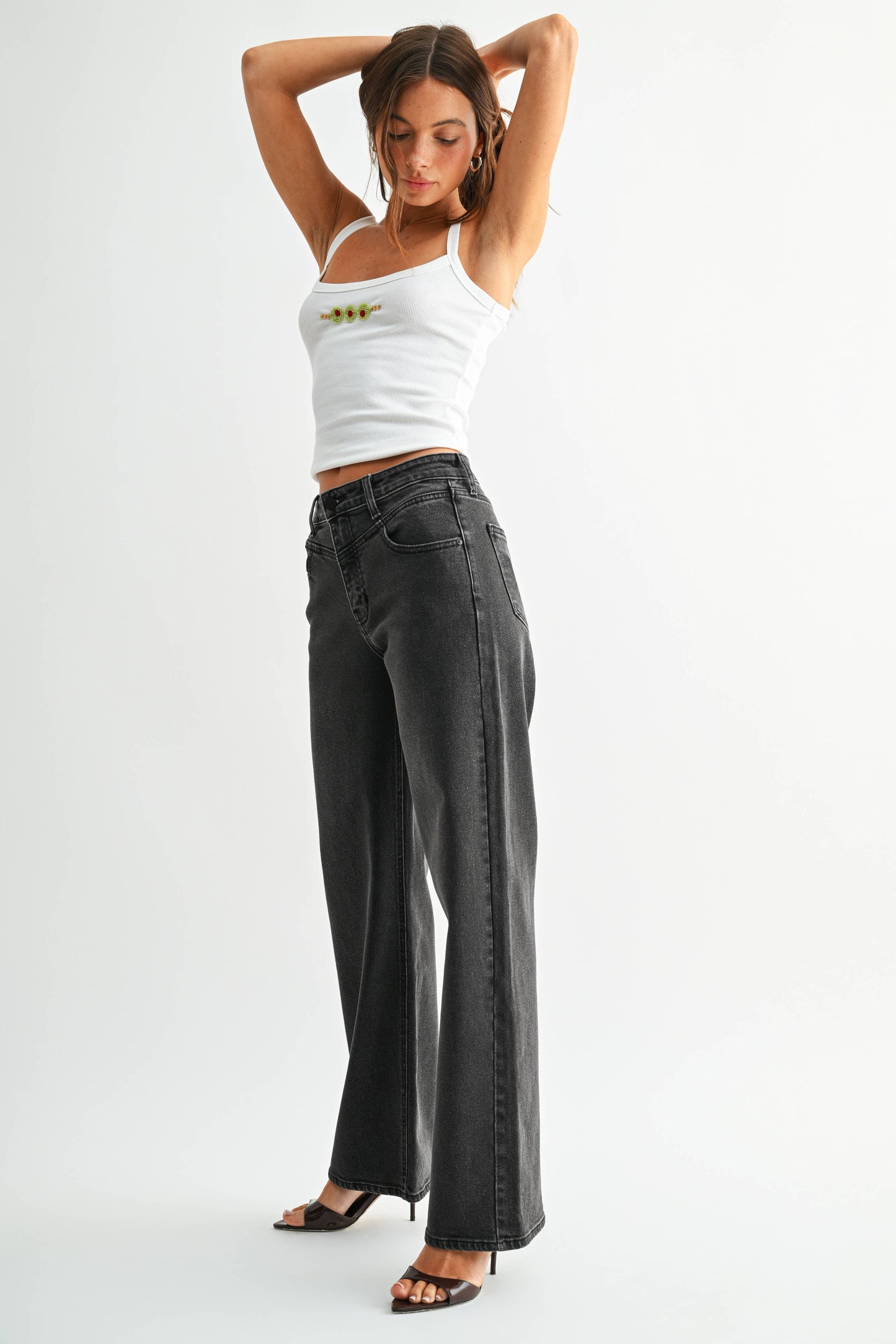 Washed Black Straight-Leg Jeans | JBD