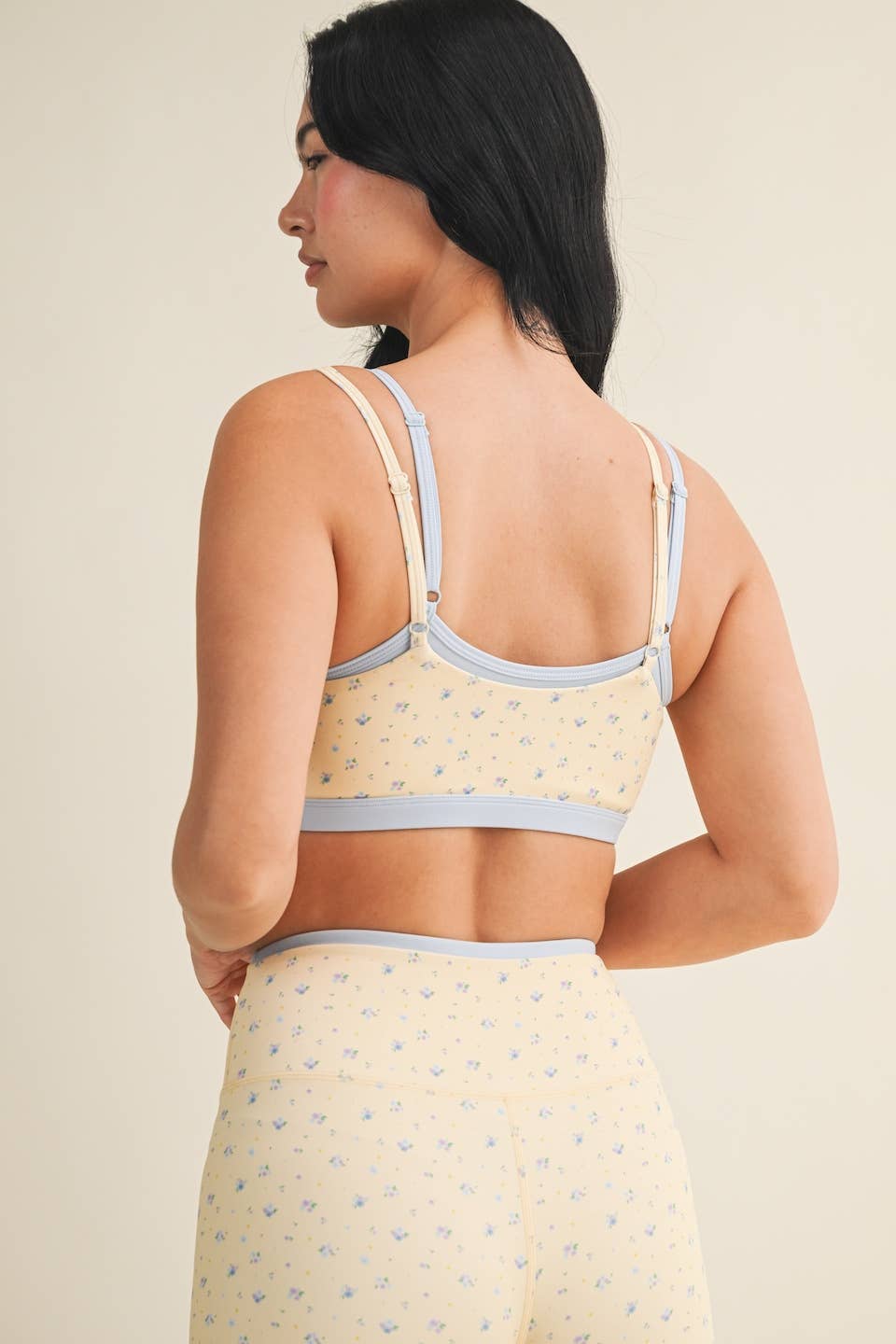 Ditsy Daisy Double Layered Sports Bra