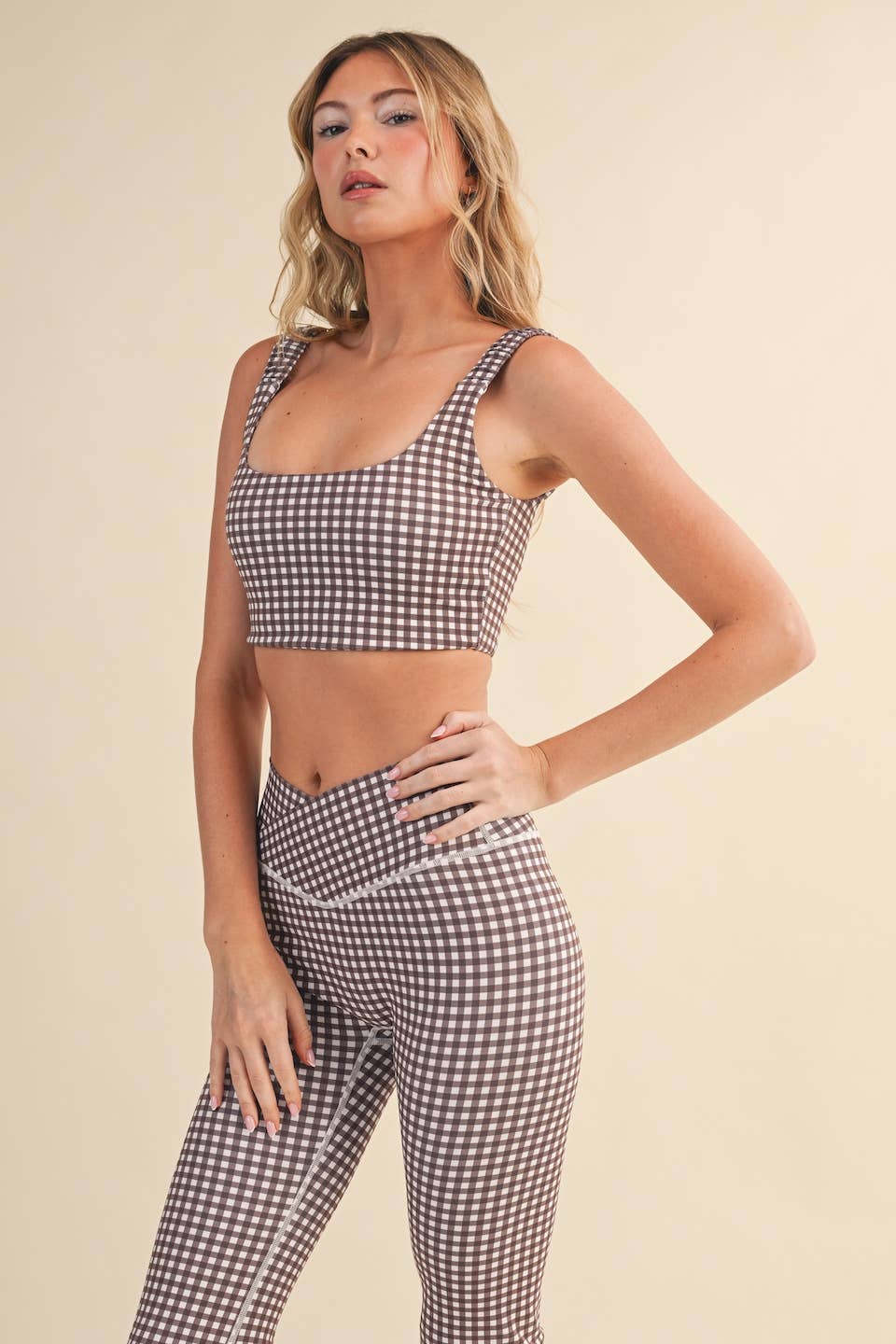 Gingham Ruched Bra