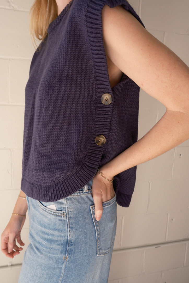 Side Detail Sweater Vest