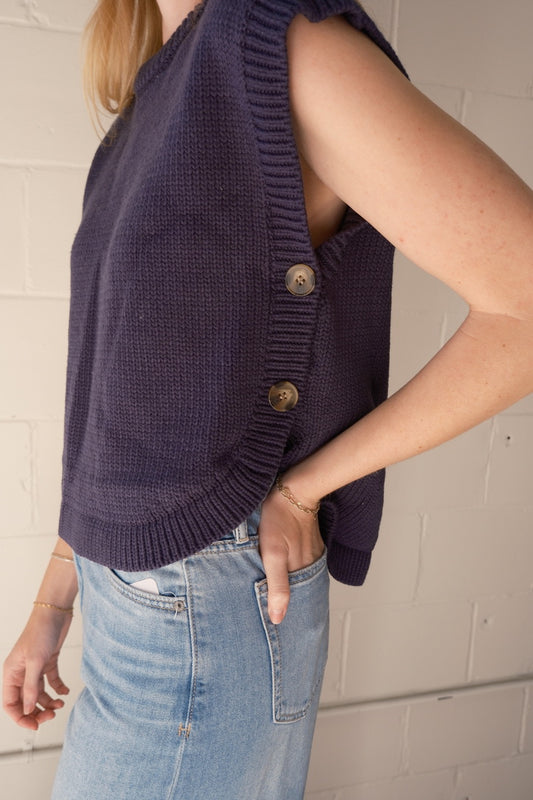 Side Detail Sweater Vest