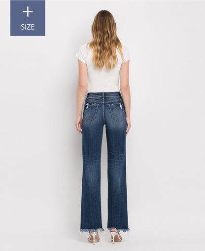 Plus High Rise Dad Jean | Dark Wash